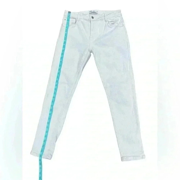 ZARA cream speckled straight jeans in size 8. - Picture 6 of 6